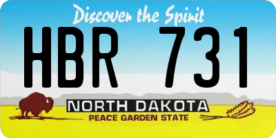 ND license plate HBR731