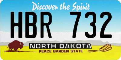 ND license plate HBR732