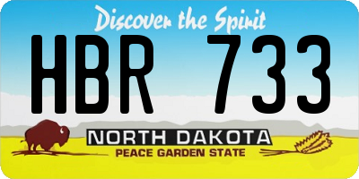 ND license plate HBR733