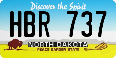 ND license plate HBR737