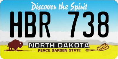 ND license plate HBR738