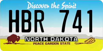 ND license plate HBR741