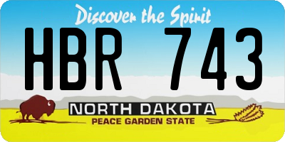 ND license plate HBR743