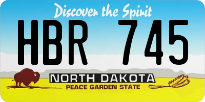 ND license plate HBR745