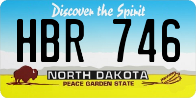 ND license plate HBR746