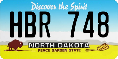 ND license plate HBR748