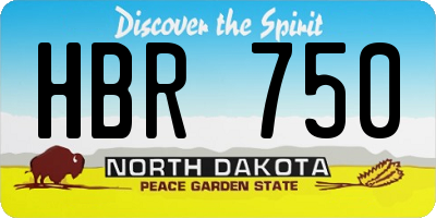 ND license plate HBR750