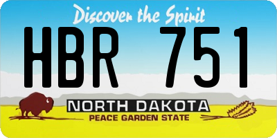 ND license plate HBR751