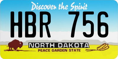 ND license plate HBR756