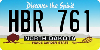 ND license plate HBR761