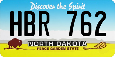 ND license plate HBR762