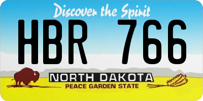 ND license plate HBR766