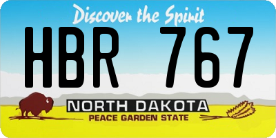 ND license plate HBR767