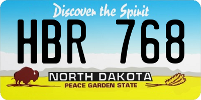ND license plate HBR768