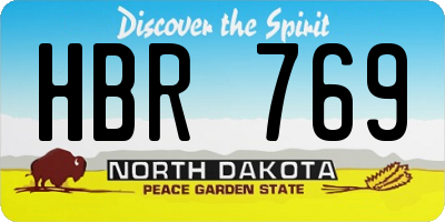 ND license plate HBR769