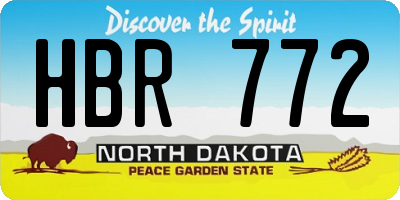 ND license plate HBR772