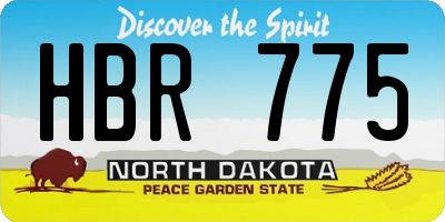 ND license plate HBR775