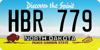 ND license plate HBR779