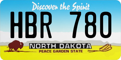 ND license plate HBR780