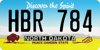 ND license plate HBR784