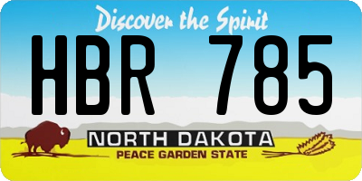 ND license plate HBR785