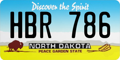 ND license plate HBR786