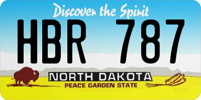 ND license plate HBR787