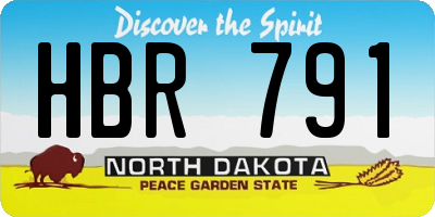 ND license plate HBR791