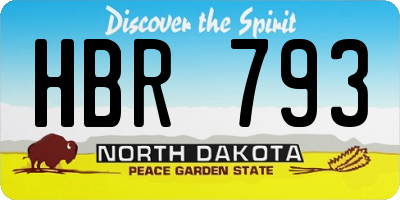 ND license plate HBR793