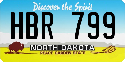 ND license plate HBR799