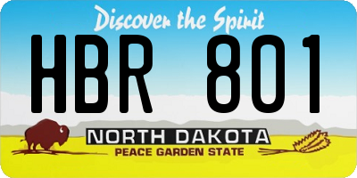 ND license plate HBR801