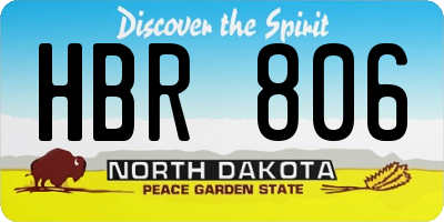 ND license plate HBR806