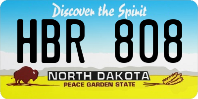 ND license plate HBR808