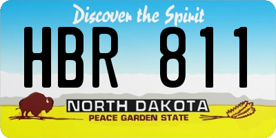 ND license plate HBR811