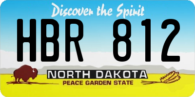 ND license plate HBR812