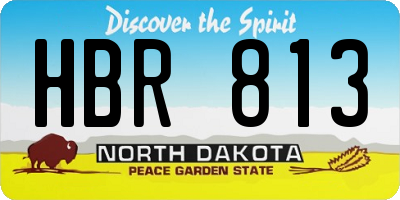 ND license plate HBR813