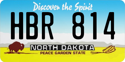 ND license plate HBR814