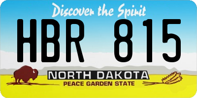 ND license plate HBR815