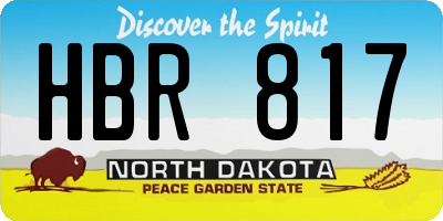 ND license plate HBR817