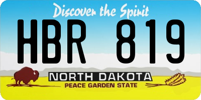 ND license plate HBR819