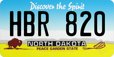 ND license plate HBR820