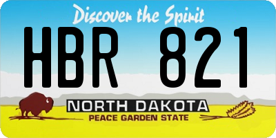 ND license plate HBR821