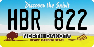 ND license plate HBR822