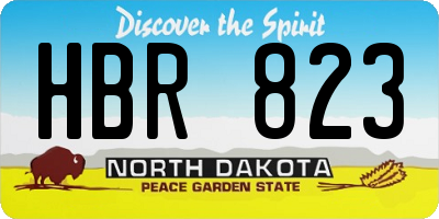 ND license plate HBR823