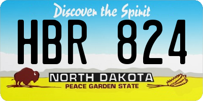 ND license plate HBR824