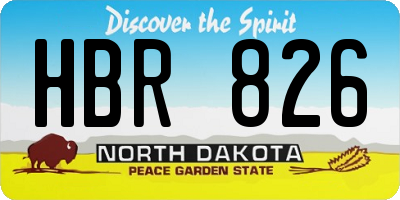 ND license plate HBR826