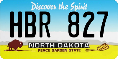 ND license plate HBR827