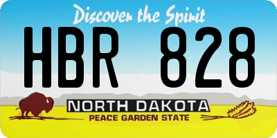 ND license plate HBR828