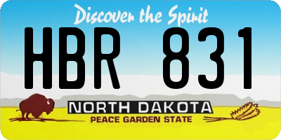 ND license plate HBR831