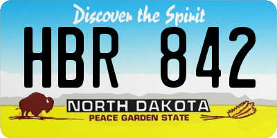 ND license plate HBR842